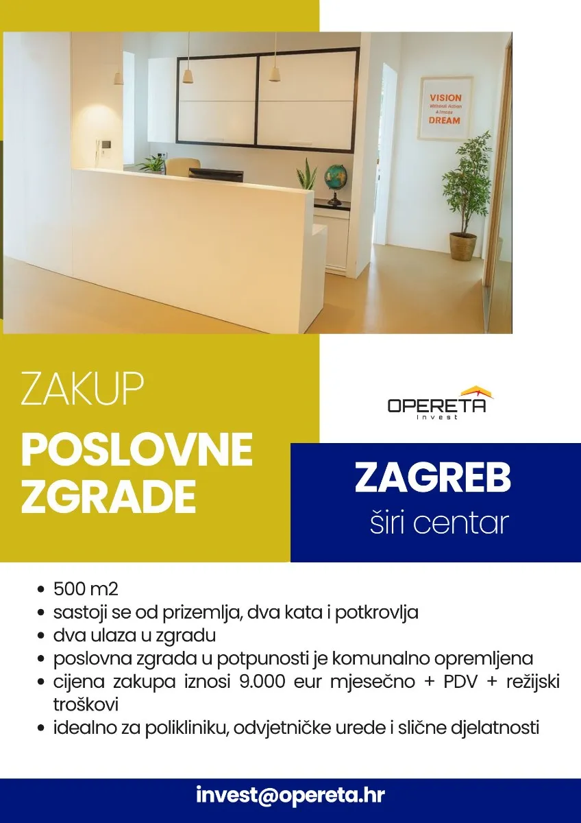 Najam, Poslovna zgrada, Centar, Centar, 500m2 - cover