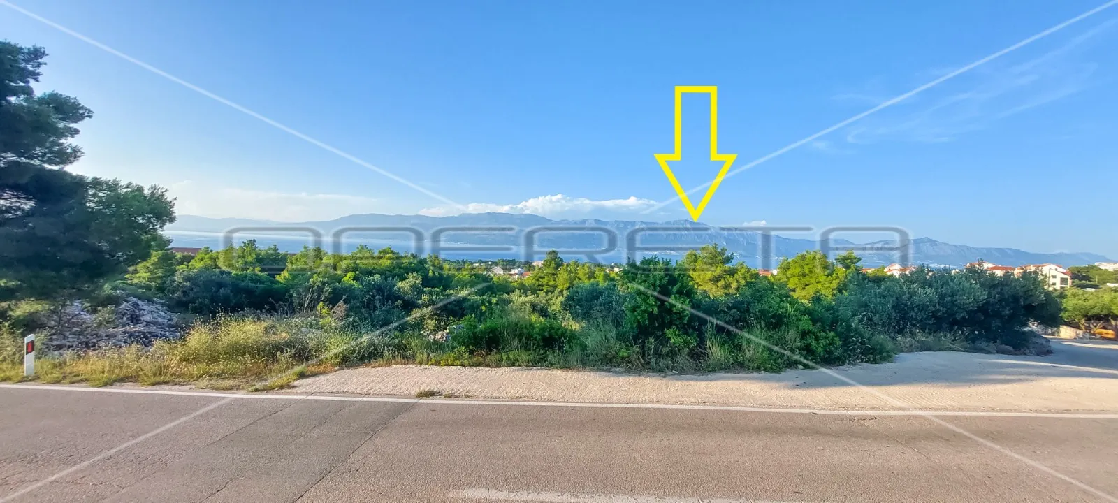 Zemljište, Supetar otok Brač, pogled na more i idejni projekt za 4 luksuzne vile - cover