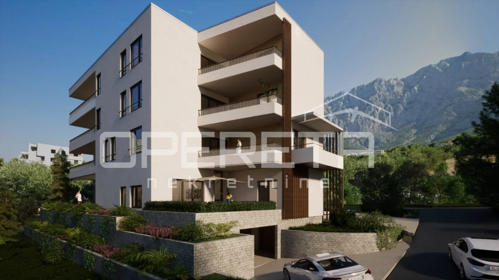 Stan 3S, 94,81 m² na povišenom položaju sa pogledom na more, Makarska - cover