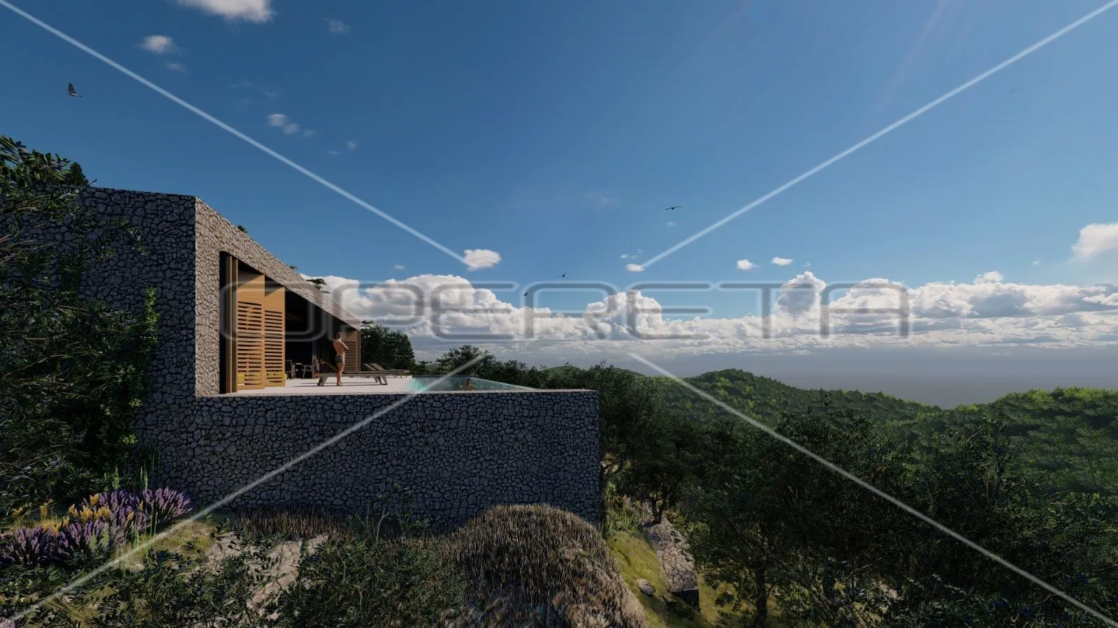 Jedinstveno zemljište s projektom luksuzne vile na otoku Korčuli - cover