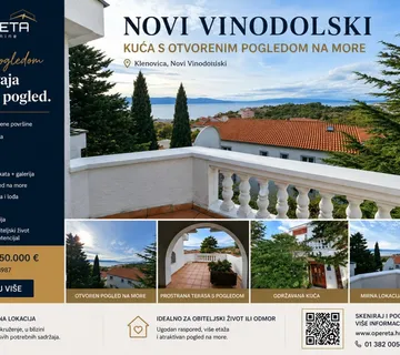 Stambena Vila S Otvorenim Pogledom Na More, Klenovica, Novi Vinodolski
