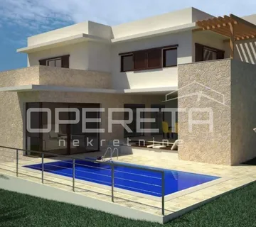 Zemljište sa građevinskom dozvolom za vilu s bazenom, 700 m2 , LUN, otok Pag - cover