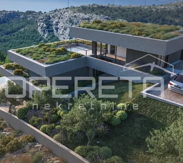 Zemljište 1.546 m² s projektom za modernu vilu, Omiš - cover