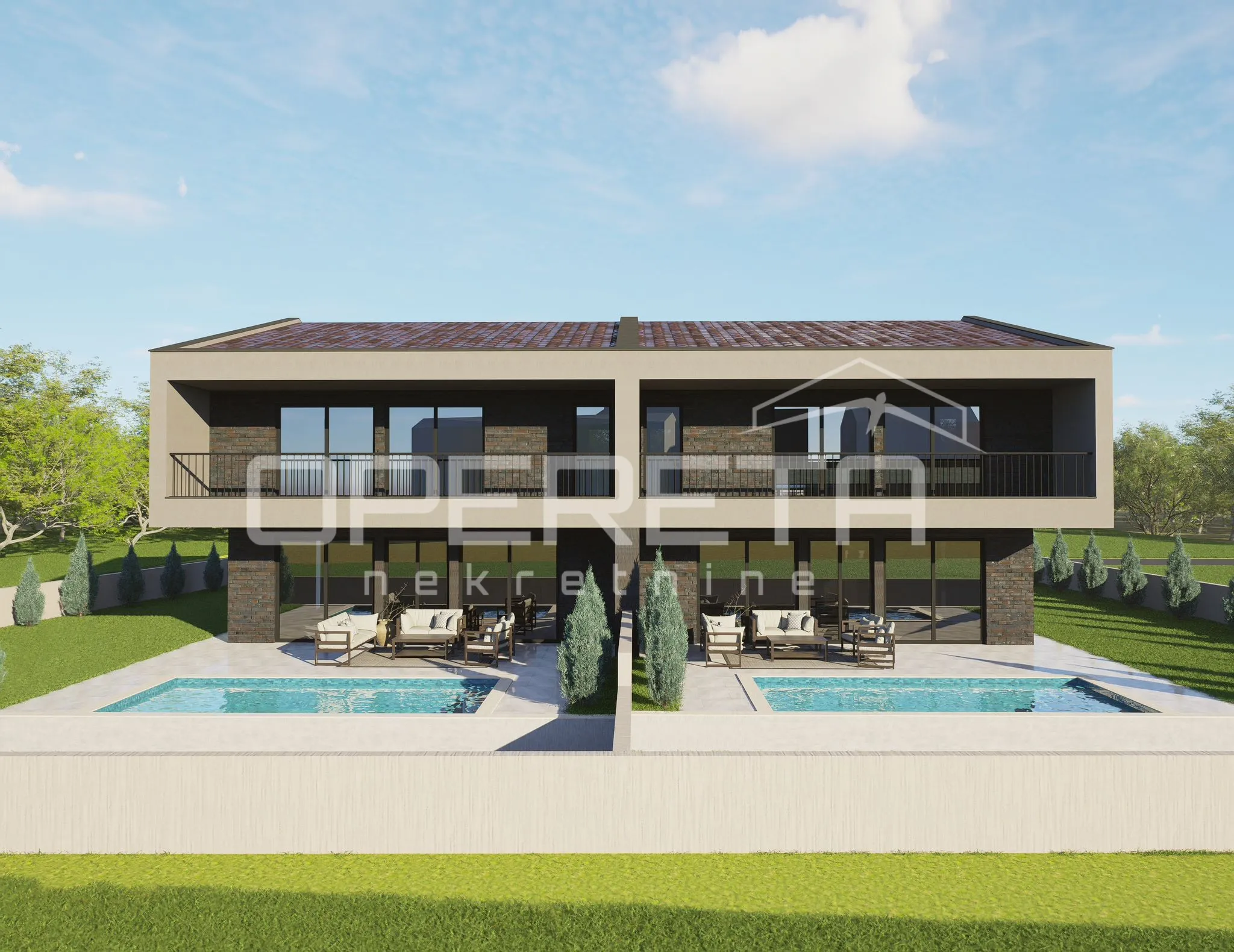 Kuća s bazenom, novogradnja, Istra, Višnjan okolica NKP 219,85m2 - cover