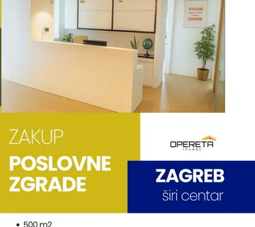 Najam, Poslovna zgrada, Centar, Centar, 580m2 - Zagreb