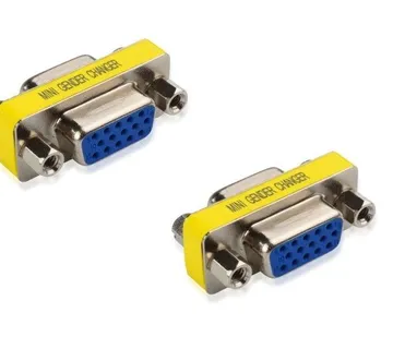 Optimus VGA adapter ženskiženski (DE-15/HD15), mini gender changer, alu - cover