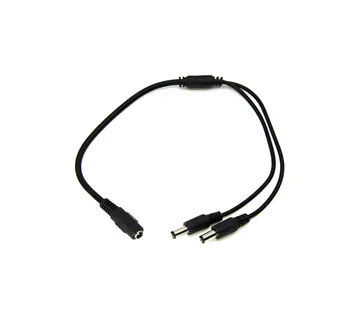 Optimus DC Razdjelni Kabel 1-na-2 (5.5x2.1mm) / 35cm / Za CCTV i LED / Crni - cover