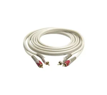 G&amp;BL Audio kabel (10m, 2x RCA na 2x RCA Muški, pozlaćeni, bijeli) - cover
