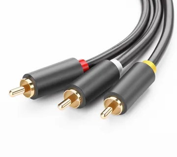 G&amp;BL Audio i Video kabel (High Quality) (2m, 3x RCA na 3x RCA Muški, crni) - cover