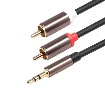 Optimus Audio kabel (3m, 3.5mm Muški na 2x RCA Muški, crni) - cover