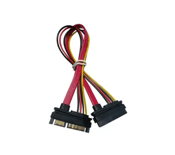 SATA Ekstenzijski Kabel (7+15-pin Muški na Ženski, 50cm, crni) - cover