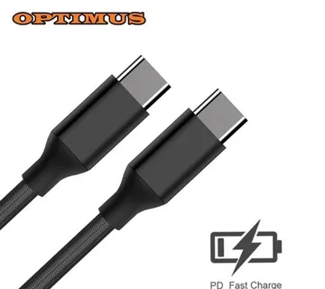 Optimus USB C data kabel (1m, USB-C na USB-C 3.1 Gen 2, pleteni/najlon, crni) - cover