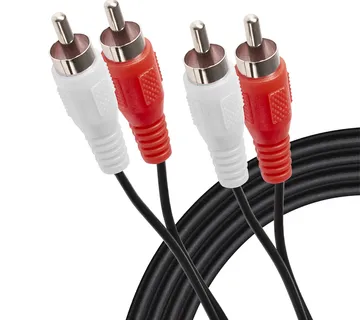 G&amp;BL Audio kabel (1m, 2x RCA na 2x RCA Muški, crni) - cover