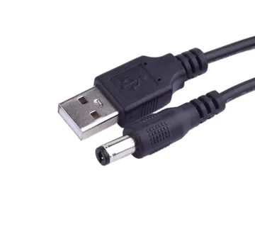 Optimus USB kabel za napajanje (1.5m, USB-A na 5.5x2.5mm DC, crni) - cover