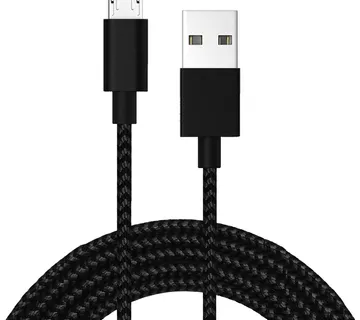 Optimus USB data kabel (1m, Micro USB na USB-A, pleteni/najlon, crni) - cover