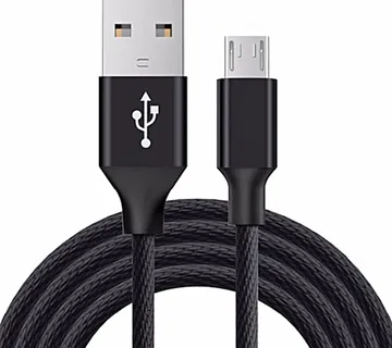 Optimus USB data kabel (2m, Micro USB na USB-A, pleteni/najlon, crni) - cover