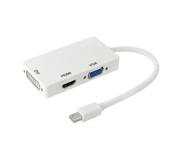 Optimus Konverter Adapter (0.10m, Mini DP na HDMI/DVI/VGA ženski, crni) - cover
