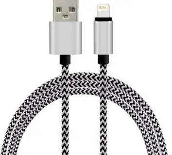 Optimus USB data kabel Lightning (1.5m, najlonski pleteni, sivi) - cover