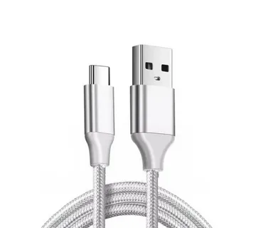 Optimus USB data kabel (1.5m, USB-C na USB-A, pleteni/najlon, bijeli) - cover