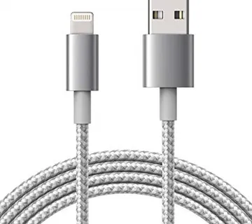 Optimus USB data kabel (2m, Lightning na USB-A, pleteni/najlon, srebrni) - cover