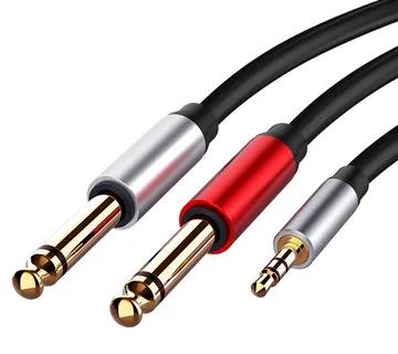 Optimus Audio kabel (5m, 6.3mm Stereo Muški na Muški, crni) - cover
