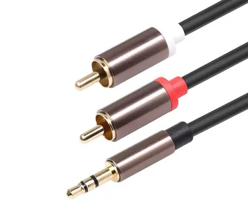 Optimus Audio kabel (1.5m, 3.5mm Muški na 2x RCA Muški, crni) - cover