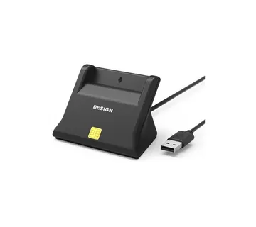 Optimus Stolni USB Čitač pametnih kartica (Smart Card Reader, 1.2m, Crni) - cover