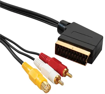 G&amp;BL Audio i Video kabel (1.5m, SCART na 2x RCA + S-Video Muški, sivi) - cover