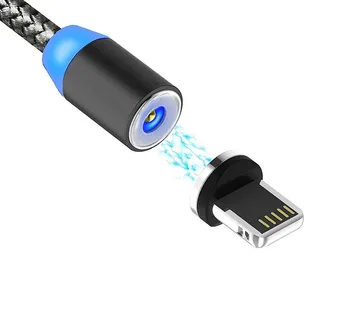 Optimus Magnetni data kabel (1m, Lightning na USB-A, crni) - cover