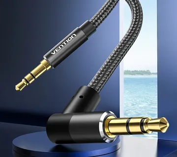 Vention audio kabel 3.5mm muški na L tip muški, crni, 2m - cover