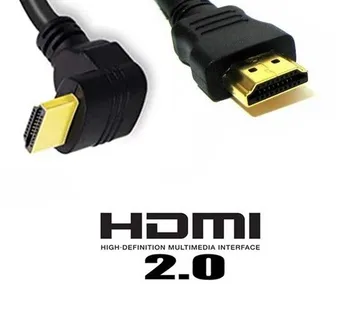 Optimus HDMI kabel (5m, HDMI Muški na Muški 2.0v, 90° kutni, crni) - cover