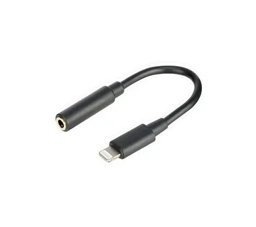 Optimus Audio Adapter kabel (8.5cm, Lightning muški na 3.5mm ženski, crni) - cover