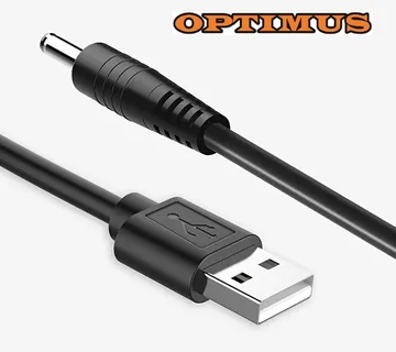 Optimus USB kabel za napajanje (1m, USB-A na 3.5x1.35mm DC, crni) - cover