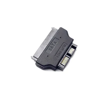Adapter (Slim SATA 7+6 muški na SATA 22 pin ženski, crni) - cover