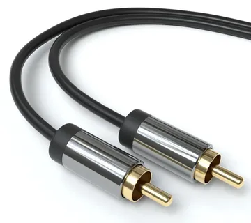 Optimus Subwoofer Audio kabel (5m, 1x RCA Muški na Muški, crni) - cover