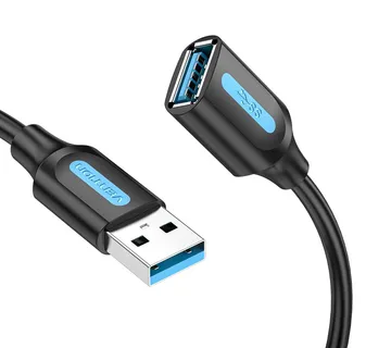 Vention Ekstenzioni kabel (1m, USB 3.0 A (muški) na USB 3.0 A (ženski), crni) - cover