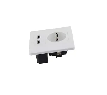 USB strujna zidna utičnica s C13 Šuko priključkom (2× USB, 10W, 5V/2.1A) - cover