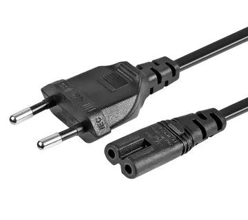 AC Strujni Kabel (3m, EU (Šuko) na 2-polni C7, crni) - cover