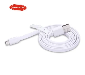 Optimus USB data kabel (2m, Micro USB na USB-A, ravni/flat, bijeli) - cover