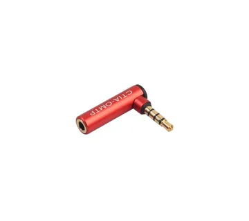 Optimus Audio Adapter (3.5mm Muški na Ženski, 90° kutni, CTIA/OMTP, crveni) - cover