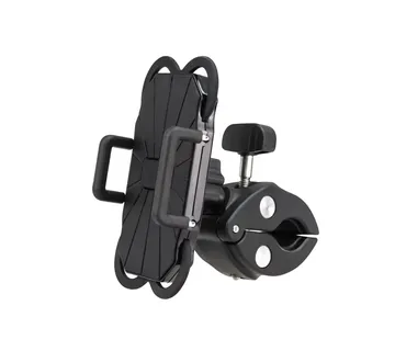 Univerzalni Držač Mobitela za Bicikl i Motor (H104+C100-1) / Rotacija 360° / Crni - cover
