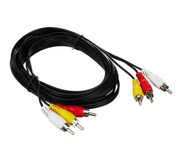G&amp;BL Audio i Video kabel (3m, 3x RCA na 3x RCA Muški, crni) - cover