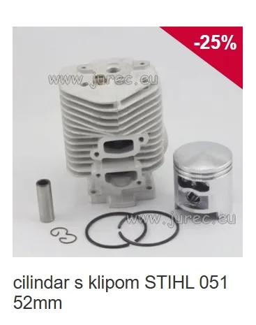 cilindar s klipom STIHL 051 52mm - cover