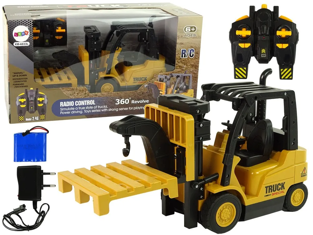 Remote Controlled Forklift Truck 360 Degree Rotation Yellow Pilot - cover