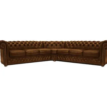 Chesterfield Kutna Garnitura First Class Leather | Cloudy Brown Light - cover