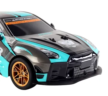 Large Remote Controlled Sports Car 1:10 Turquoise and Black - cover
