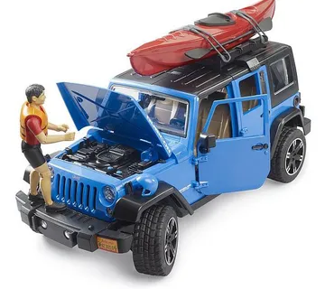 Bruder Jeep Wrangler Rubicon Unlimited s kajakom i figuricom - cover