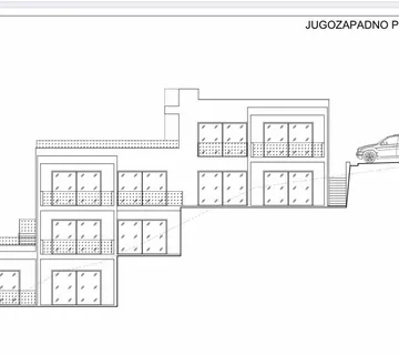 Građevinsko zemljište s započetim projektom za villu s 5 apartmana - Stari Grad