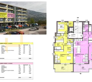 Makarska novogradnja: stan S3, 66,59 m², lođa i balkon, pogled na more - cover