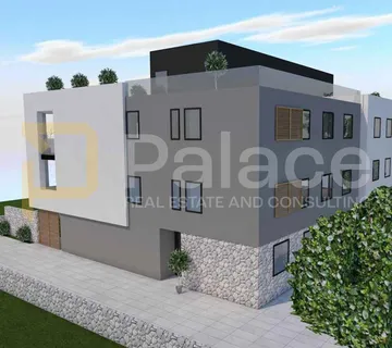 Dvoetažni stan u novogradnji s krovnom terasom, Privlaka, 200 m od mora S7